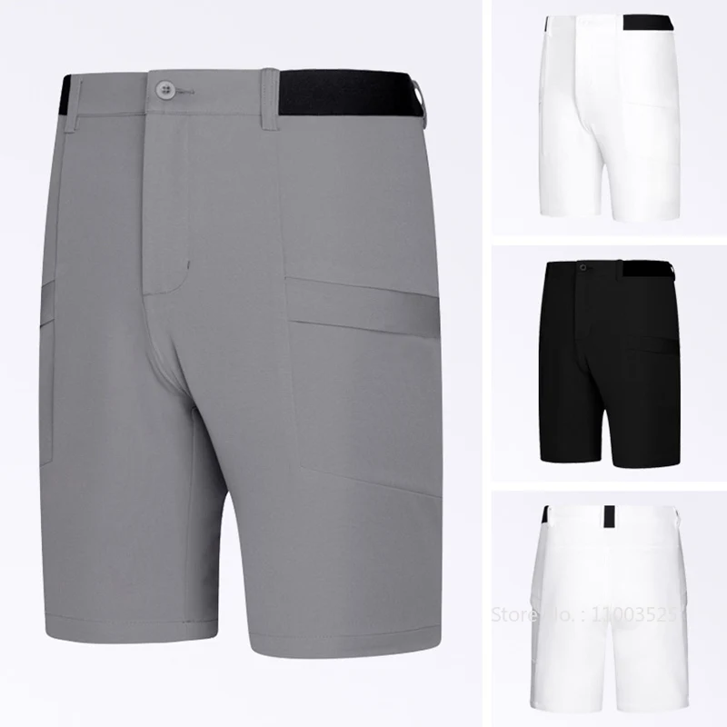 Men Breathable Thin Golf Short Summer Quick Dry Mid Waist Trousers for Men Male Anti-sweat Sport Short Pants Casual Sportswear