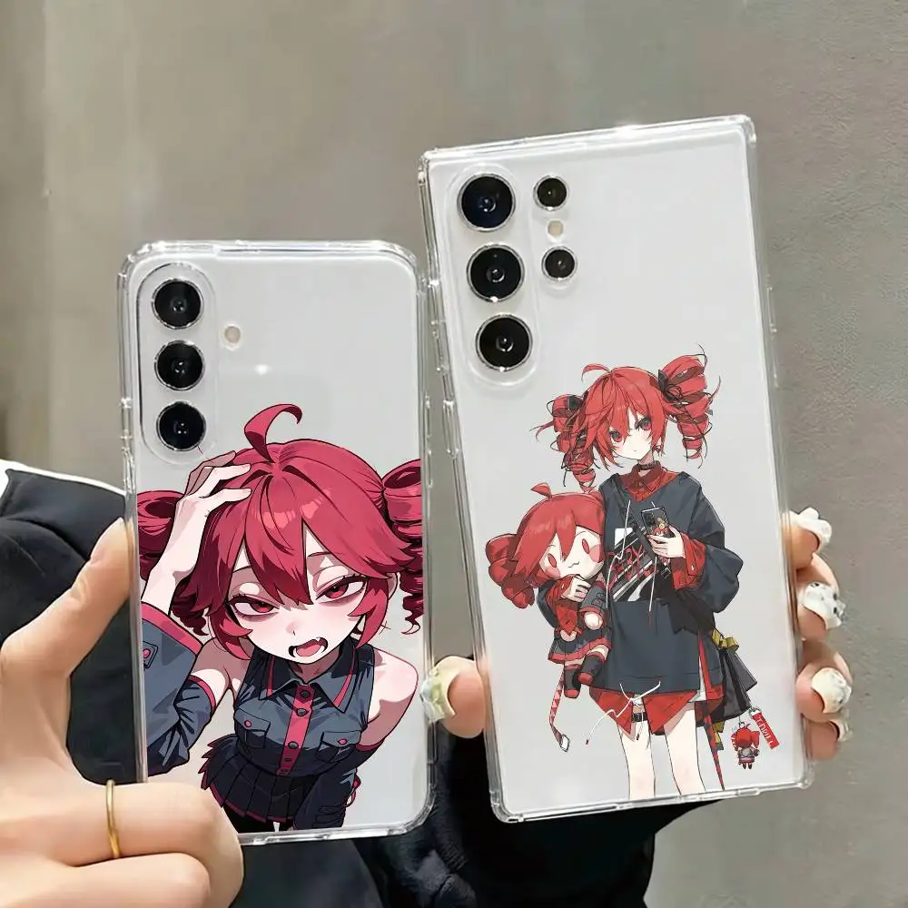 Bestselling K-Kasane Teto  Phone Case Transparent Silicone Soft For Samsung S25,S24,S21,S22,S23,S30,Ultra,S20,Plus,Fe