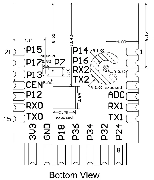 Tuya T3-U Module Special for Open SDK Wi-Fi/Bluetooth ultra low power