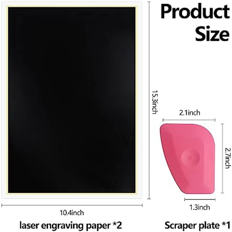 Laser Engraving Marking Color Paper, 15.3x10.4Inch Black Laser Engraving Paper for Fiber Laser Marking and Engraving