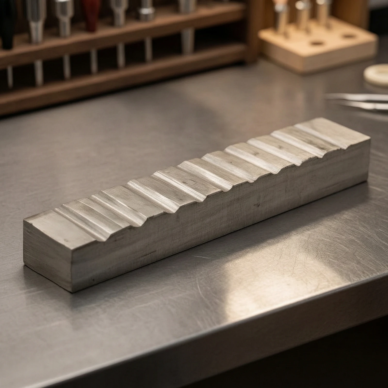 Jewelry Forming Mold Block Brushed Metal Forming Block with Grooves Tool Multi-Purpose Versatile for Jewelers, Metalworking