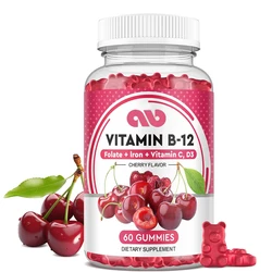 Vitamin B12 gummies -5000 mcg methylcobalamin, energy support and metabolism, immunity, vegan