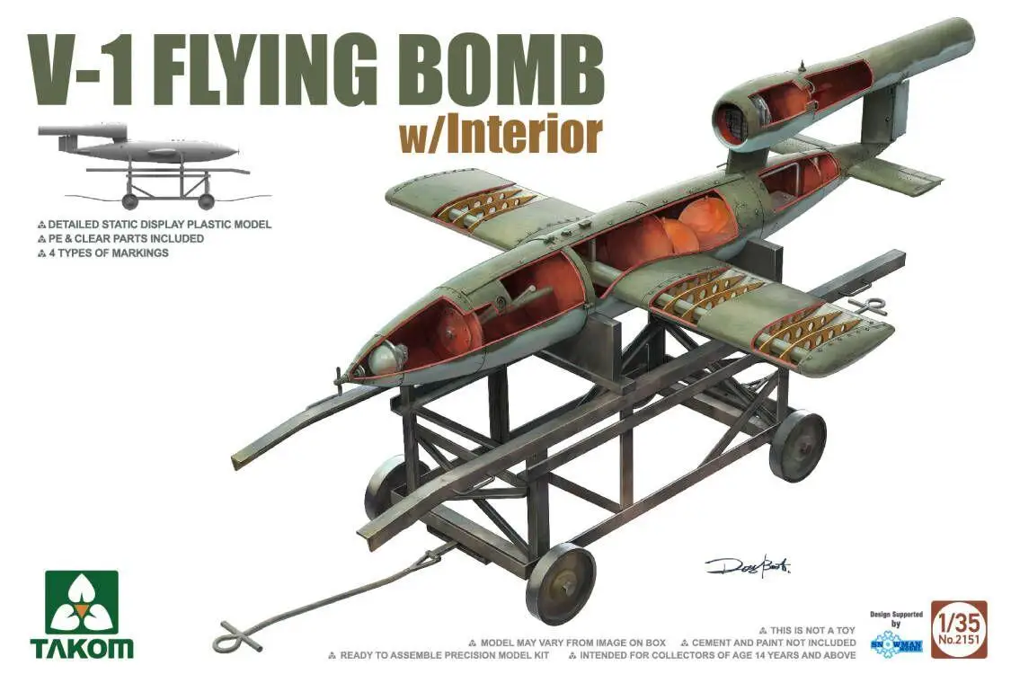 Takom 2151 1/35 Scale V-1 FLYING BOMB w/Interior