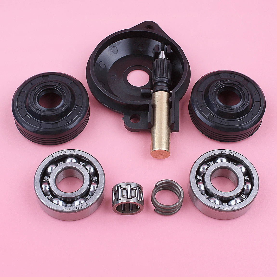 Kit de engrenagem sem-fim da bomba de vedação de óleo do rolamento da manivela para husqvarna 235 236 240 236e 240e peças de motor de motosserra motosierra gasolina
