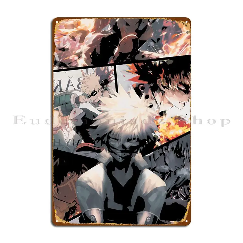 Katsuki Bakugou Metal Sign Rusty Iron Garage Create Cinema Tin Sign Poster