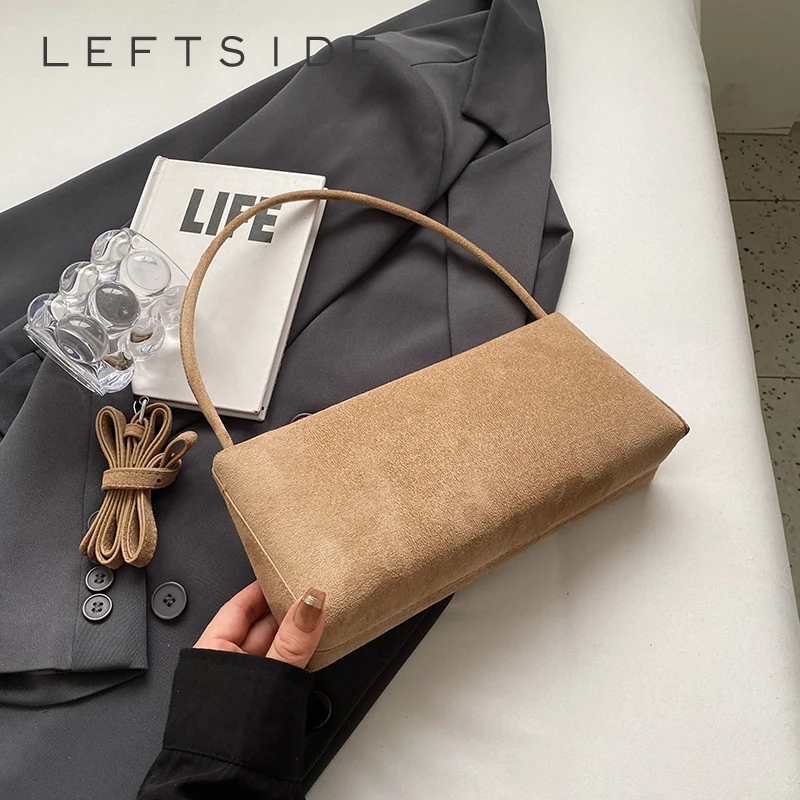 

Левая сторона, женская маленькая сумка через плечо из искусственной кожи, зима 2024, простая сумка через плечо с короткой ручкой, роскошные дизайнерские трендовые сумки