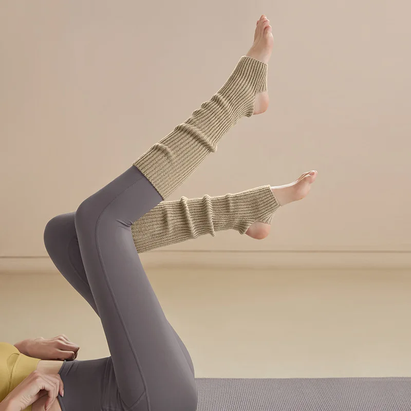 New Yoga Socks Non-Slip Grips Warm Knitted Slouchy Boot Socks for Women Ankle Leg Warmers for Winter Pilates Ballet Sports​