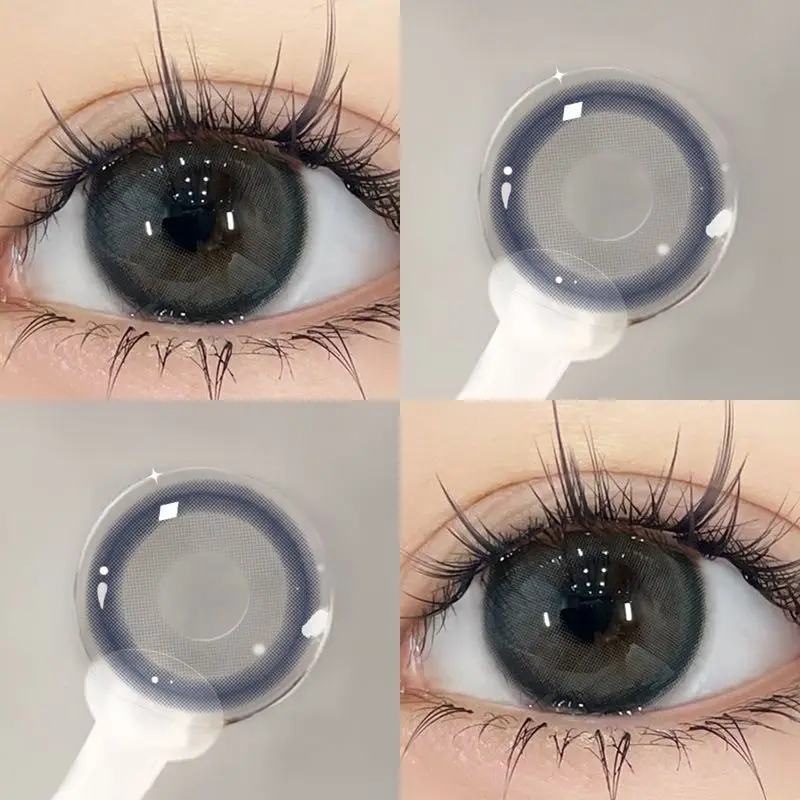 JeweLens Bijziendheid Blauwe Kleur Contactlenzen Zwart Leerling 6 maanden 1 paar Cosmetische Lenzen