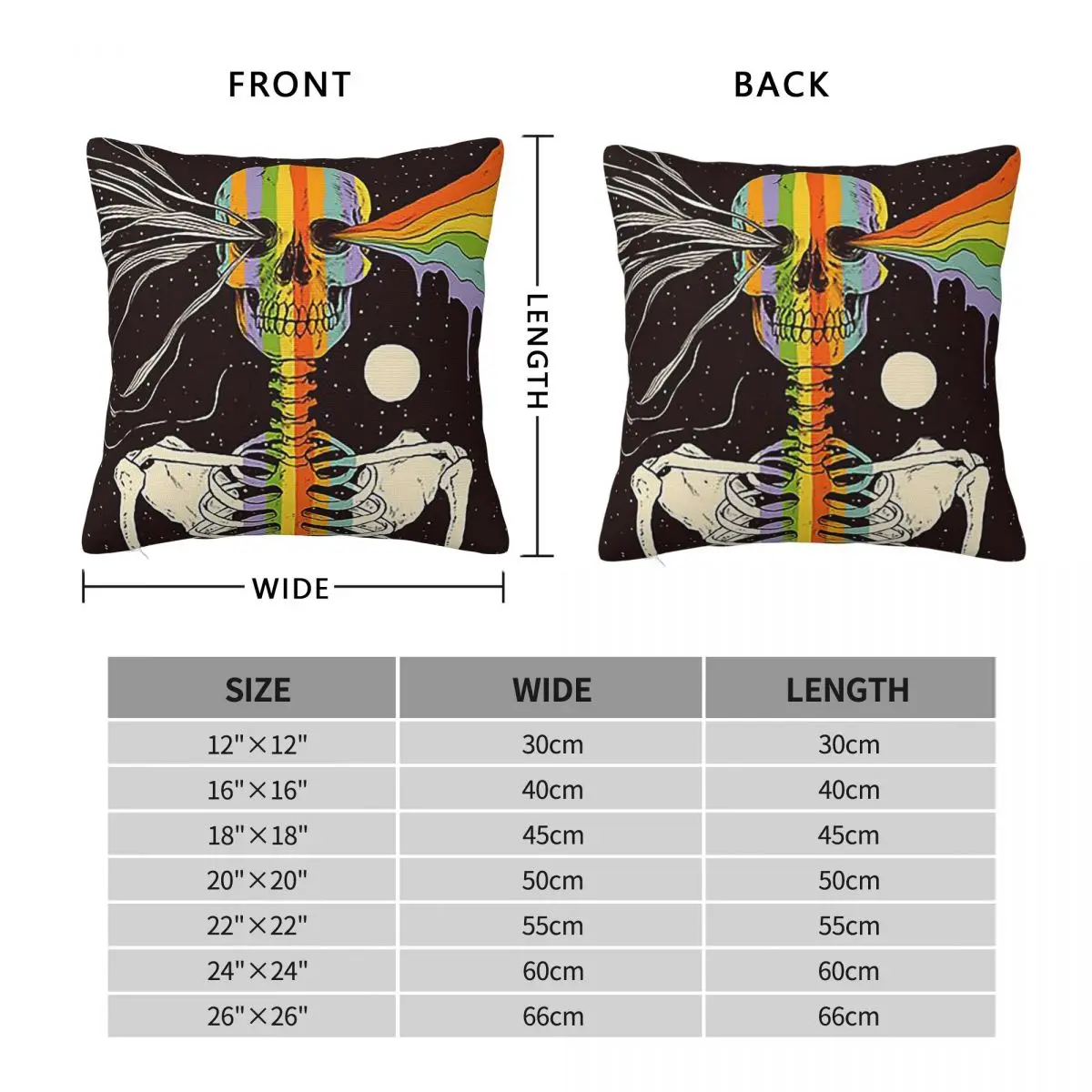 Dark Side Of Existence Square Pillowcase Pillow Cover Polyester Cushion Decor Comfort Throw Pillow for Home Bedroom