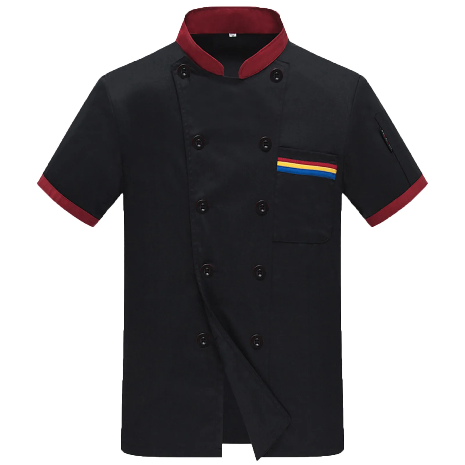 Fashion Chef Uniform Short Sleeve Top Unisexy Breathable Chef Work Clothes Western Restaurant Hotel Kitchen Catering Work