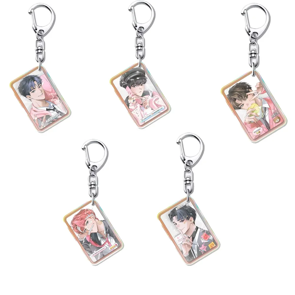 Korean Manhwa Debut or Die Keychain Cute Figures Liu Jianyu Pu Wengui Acrylic Key Chain Ring Holder Otaku Gift Car Bag Pendant