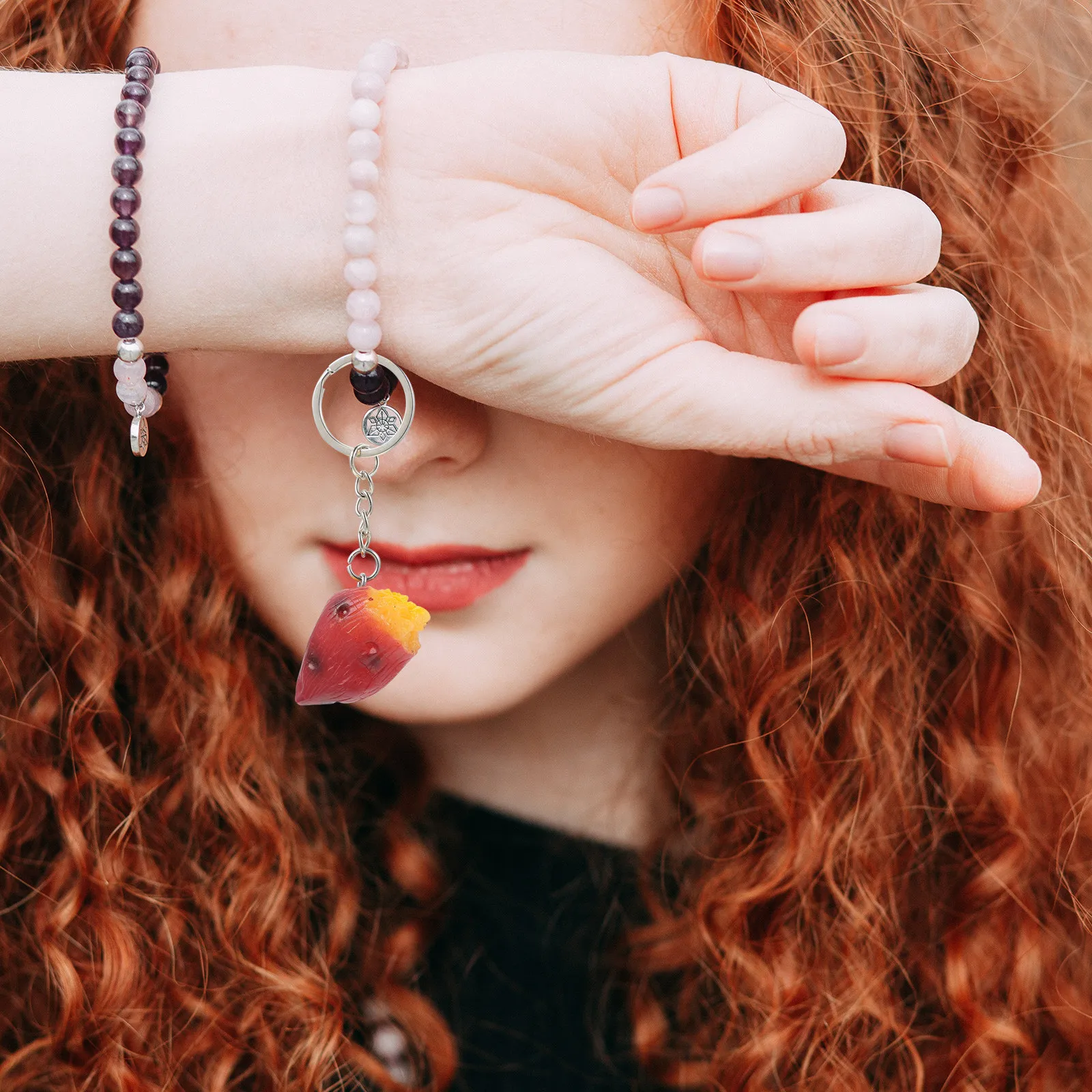 Backpack Key Holder Accessory Funny Keyring Decorative Sweet-potato Pendant Bag Hanging Creative Keychain Rings