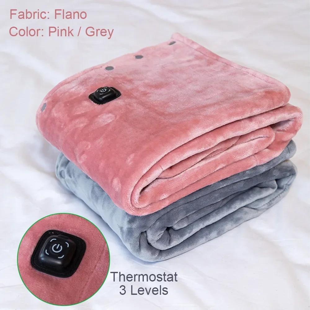 

USB Heated Fever Blanket 140x80CM Size Lumbar and Back Woman Electric Heating Pad 10W 5V Covered Flannel Fabric Queen Mat