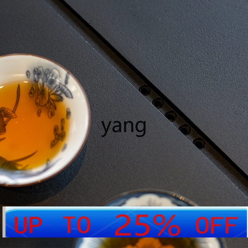 

LTT tea table integrated light luxury modern simplicity high sense new Chinese solid wood rock slab tea table