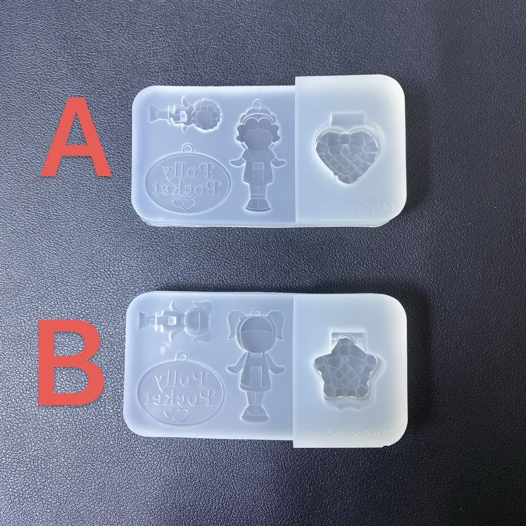 Miniature Figure Resin Casting Mold Silicone Mold Accessories Resin Liquid Mold Resin Keychain Silicone Mold Resin Mold