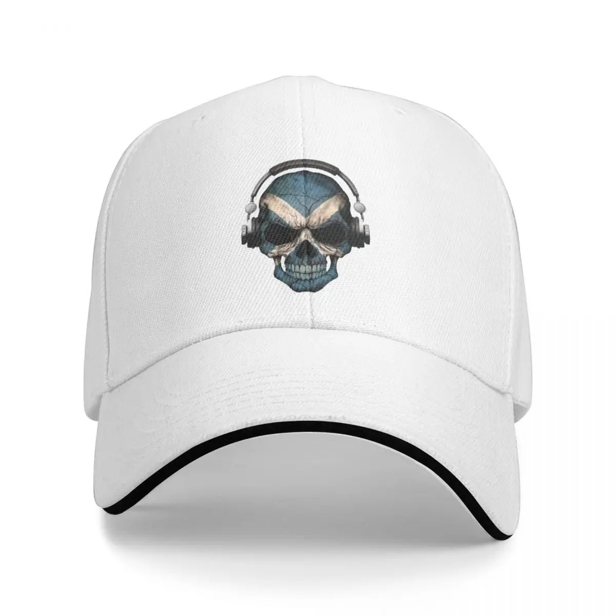 Dj Skeleton With Scottish Flag Personalized Baseball Caps For Women Coquette Spring Summer Womens Snapback Caps Sport Sun Hat