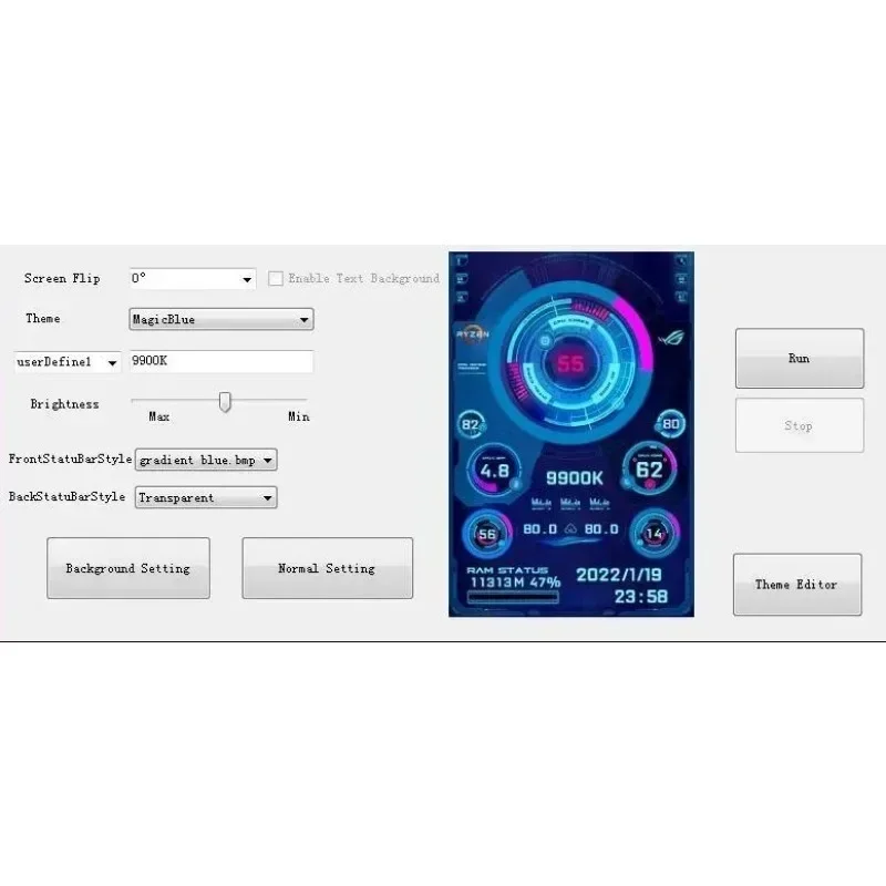 Computer con schermo secondario per CPU GPU RAM HDD MonitorDisplay USB per liberamente AIDA64