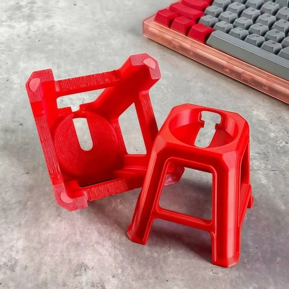 Universal Watch Charging Stand Chair Shape 3D Printing Watch Desktop Stand with Charging Groove Red Storage Rack For Watch