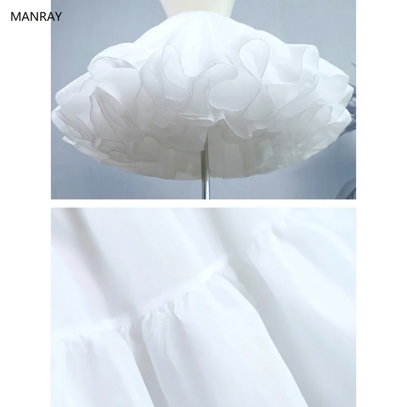 MANRAY Black/White Lolita Underskirt Kawaii Women Wedding Dress Skirt Support Cosplay Petticoat Preppy Style Cute Ruffle Fashion