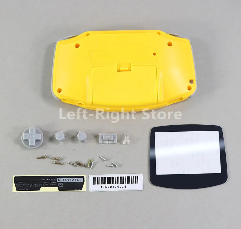 1set Plastic Housing Shell Case Cover For GBA Console Shell Button Kit Screen Lens Stick Label For Gameboy Advance