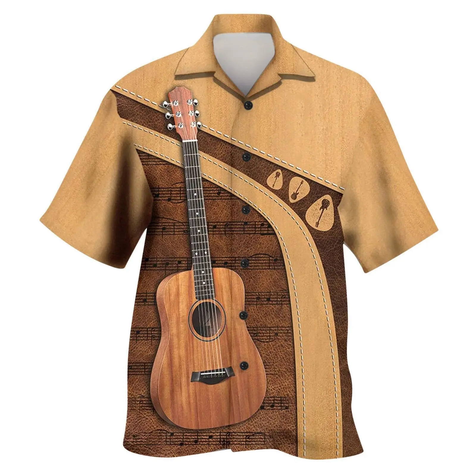 2025 Cross Border European and American Hot Selling Men's 3D Printed Shirt Trend Versatile Short Sleeved Men's Wear