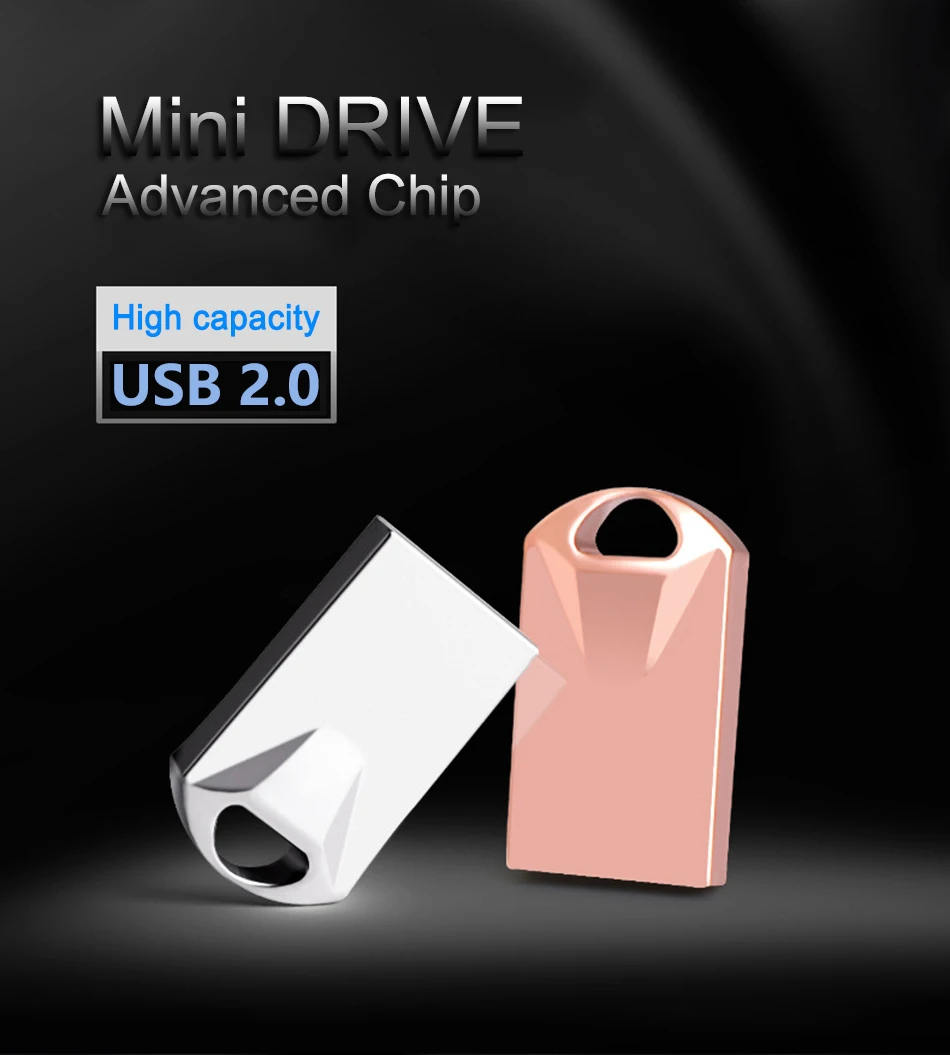 Mini  Pendirve 128G USB Flash Drive 64G  Pen Drive Water Proof Metal Memory USB Stick 32GB Business Gifts 8G 4G U Disk 16GB