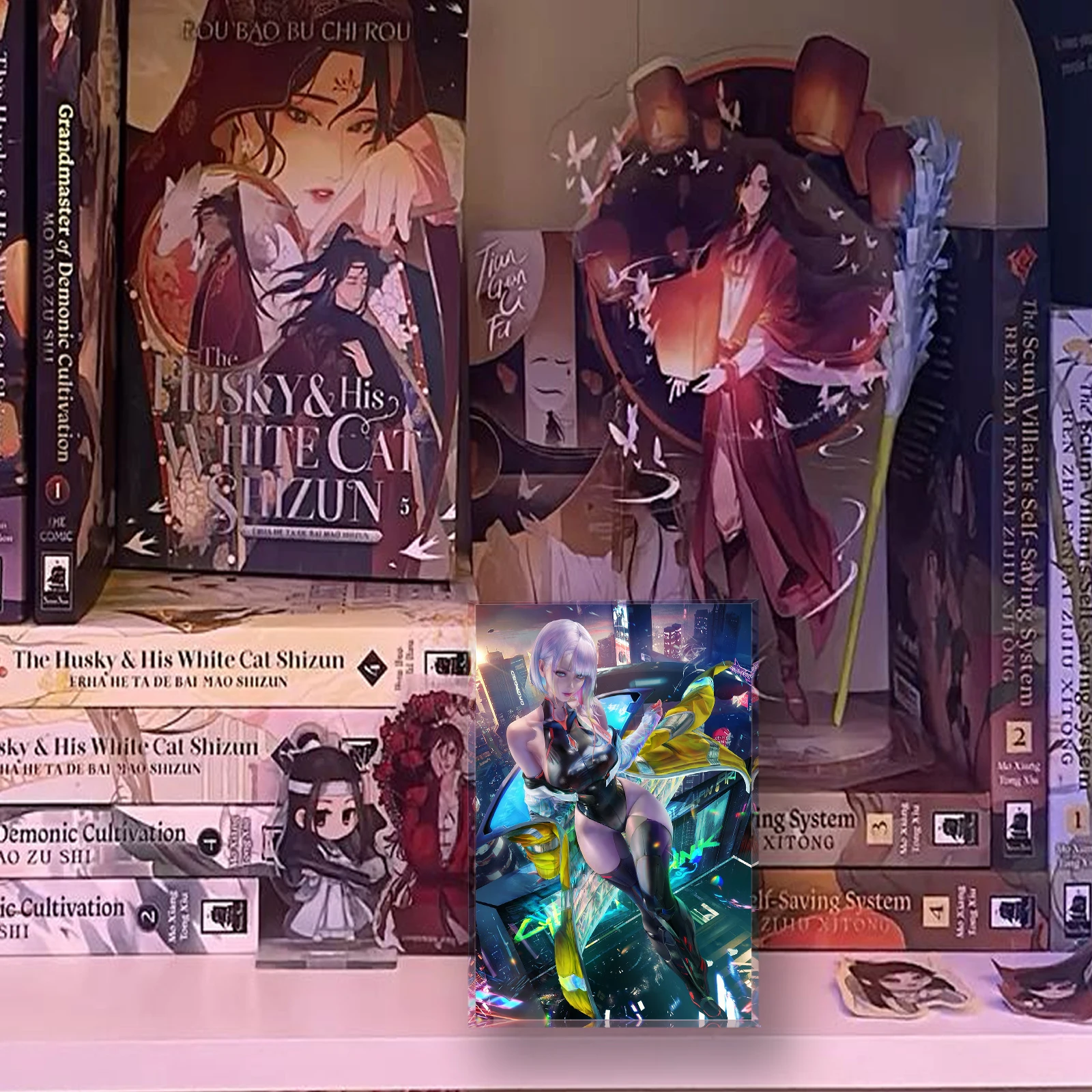 لوسي Cyberpunk مثير أنيمي فتاة كتلة الاكريليك، Waifu ملصق الفن الوقوف، مخصص مكتب ديكور هدية، Edgerunners تحصيل الطوب
