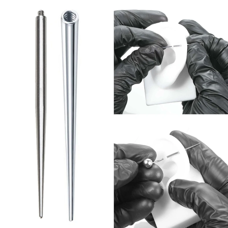 Stainless Steel Perforation Auxiliary Guide Rod Internal and External Thread Rod Puncture Tattoo Belly Button Nail Rod