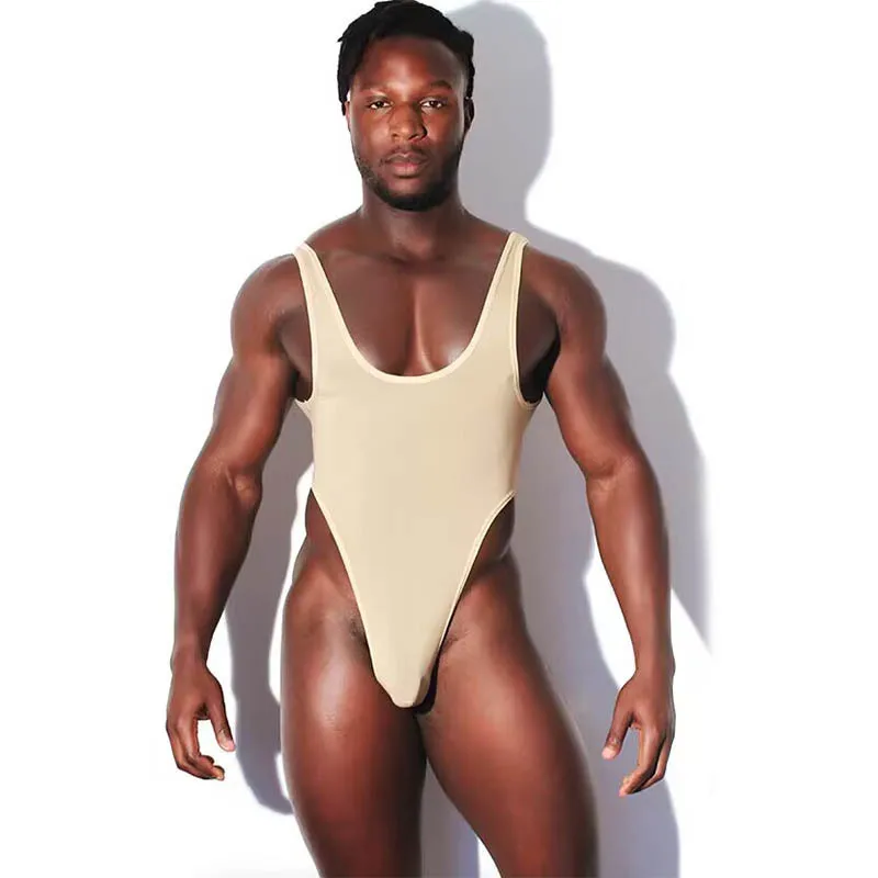 Men Bodysuits Onesies for Adults Man Undershirts Lingerie T-back Gay Jumpsuits Underwear Exotic Playsuits One-piece Nightwear