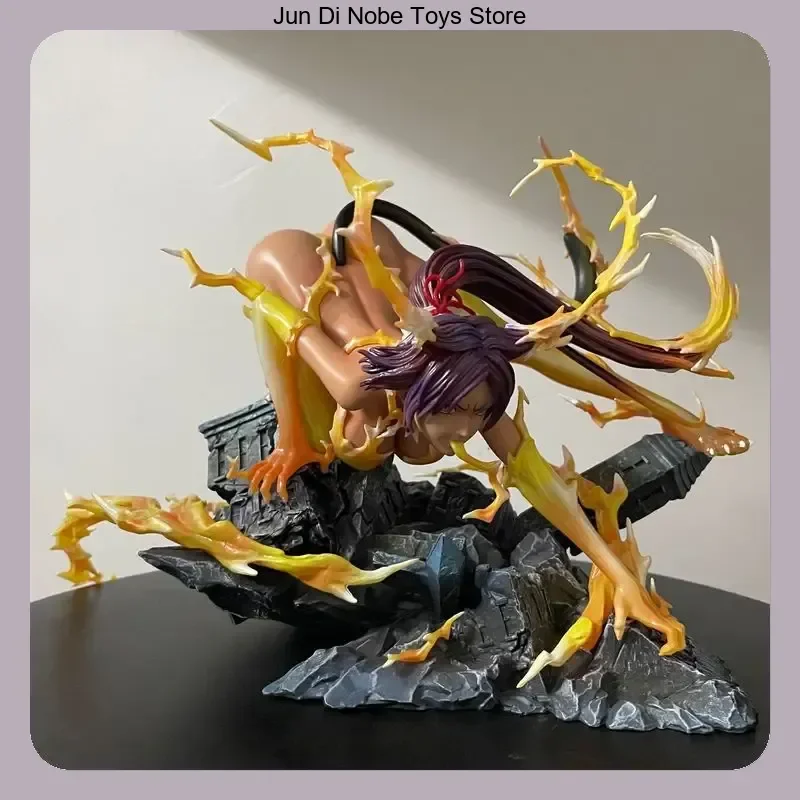 

23cm Bleach Yoruichi Shihōin Black Cat Form Anime Figure Statue Collectible Desktop Decoration Toy Gift for Fans