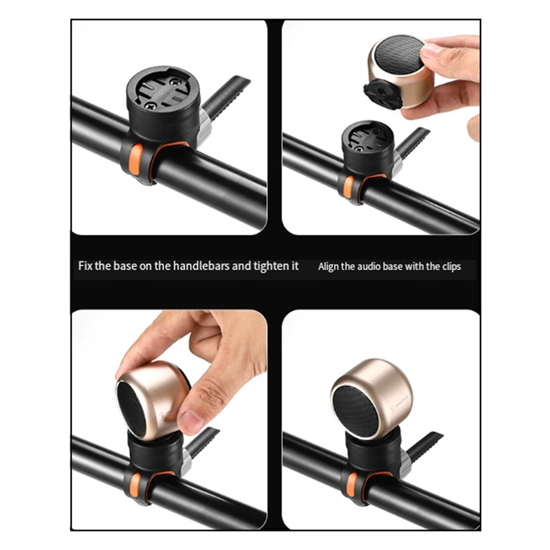 

Портативный мотоциклетный динамик, небольшой дорожный беспроводной динамик, водонепроницаемый велосипедный стереодинамик, громкий звук для душа, золотой ABS