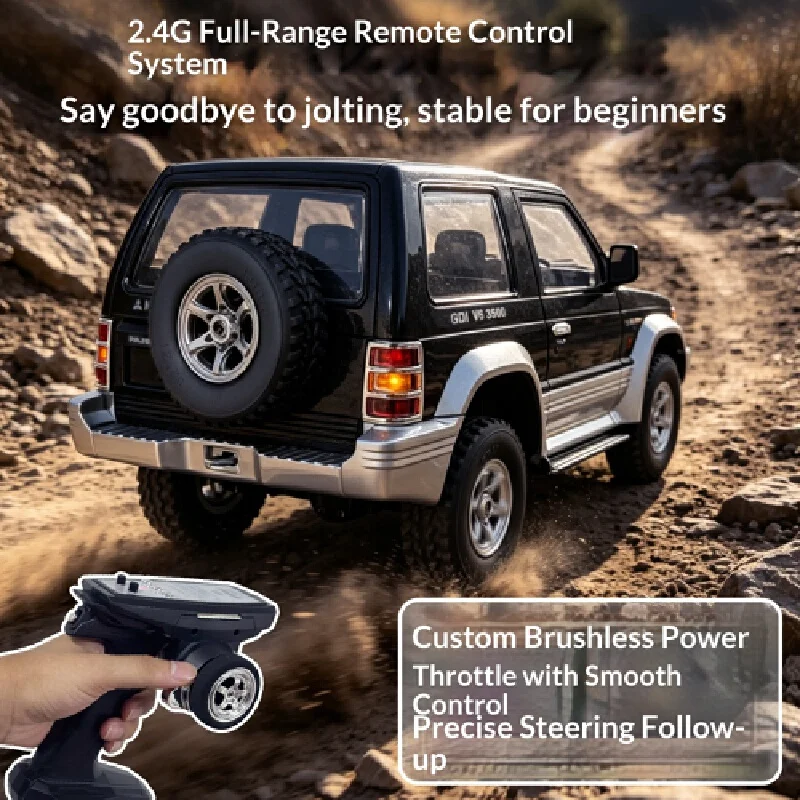 LDRC LD1297PRO RC Crawler 1/14 Scale 4WD 2.4G Mitsubishi Pajero Brushless Version Off‑Road Car Christmas and Halloween Gifts - view 3