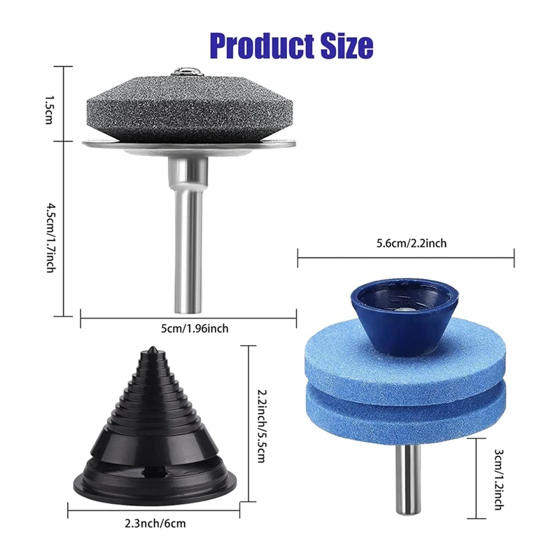 Blade Sharpener Lawn Mower Sharpener Lawnmower Blade Sharpener For Drill With Blade Balancer, Mower Blade Sharpener For Drill
