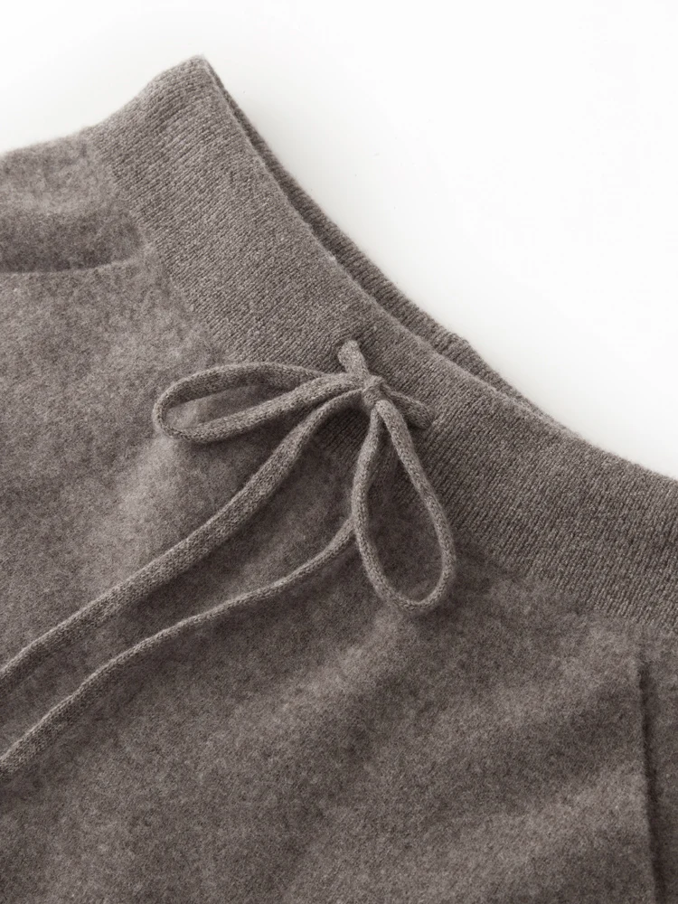 

ANGEL Women Cashmere Pencil Pants With Pocket Pure Color Soft 100% Merino Wool Knitting Spring Autumn Winter Fashion Trousers