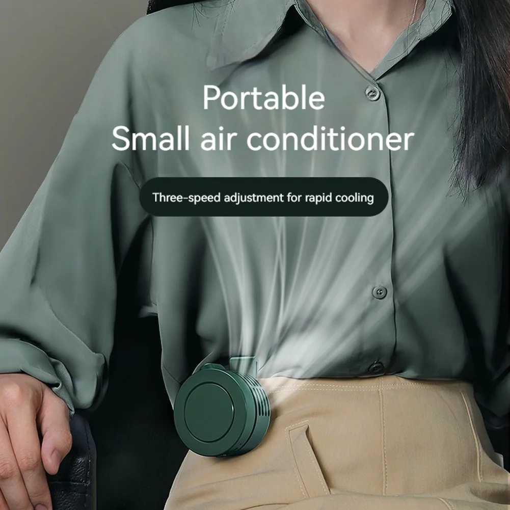 

Mini Shirt Fan with 3 Speeds Portable Fan Wearable Personal Body Fan for Outdoor Work Hiking Travel