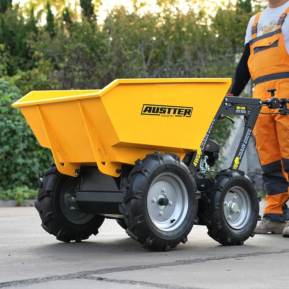 AUSTTER 250 kg 6,5 KM silnik benzynowy 4Wd Farm Mini-Dumper Barrow do transportu rolniczego