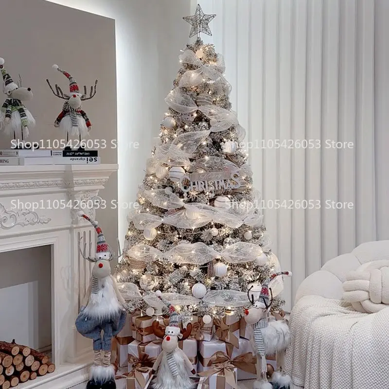 Flocking Christmas Tree Package 1.8 meters Encrypted Falling Snow Christmas Tree Mall Store Home Christmas Decoration Scene