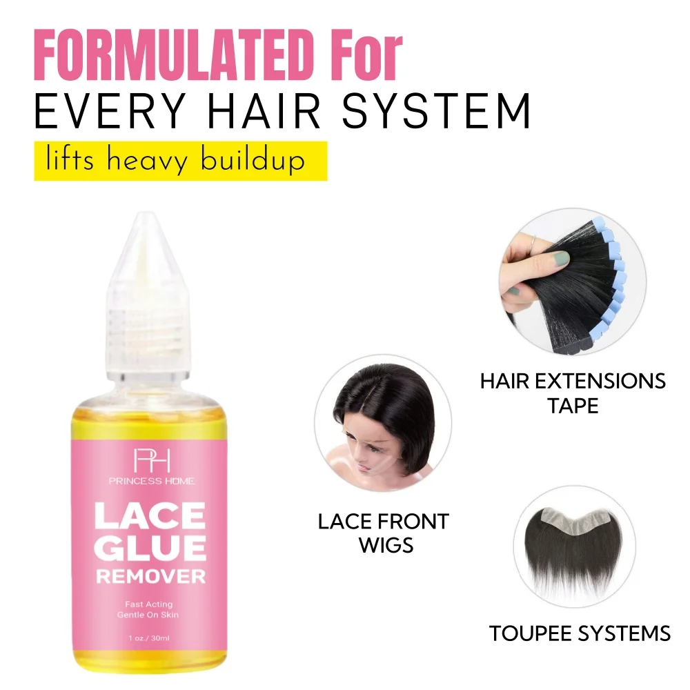 Perückenkleber-Entferner Rückstandsreiniger Shampoo Spitzenreiniger Schaum Rückstandsfreies Komplett-Entfernungsset für Lace-Front-Perücken Haarsysteme – Detail 3