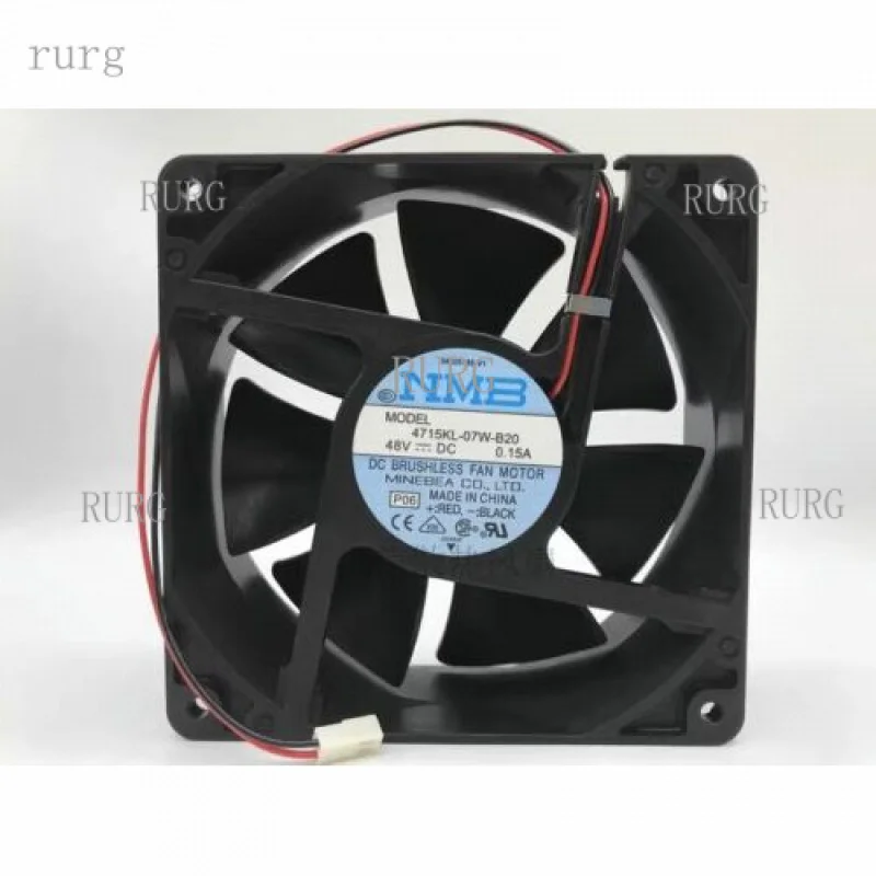 

L 1 PCS for NMB fan 4715KL-07W-B20 DC48V 0.15A 12038 12CM 2wire