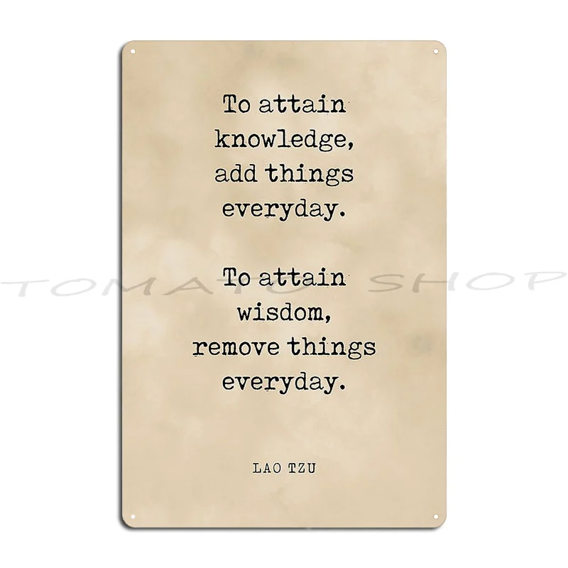 Watch Your Thoughts For They Become Words Lao Tzu Metal Plaque Garage Garage Cinema Garage Designing  Tin Sign Poster