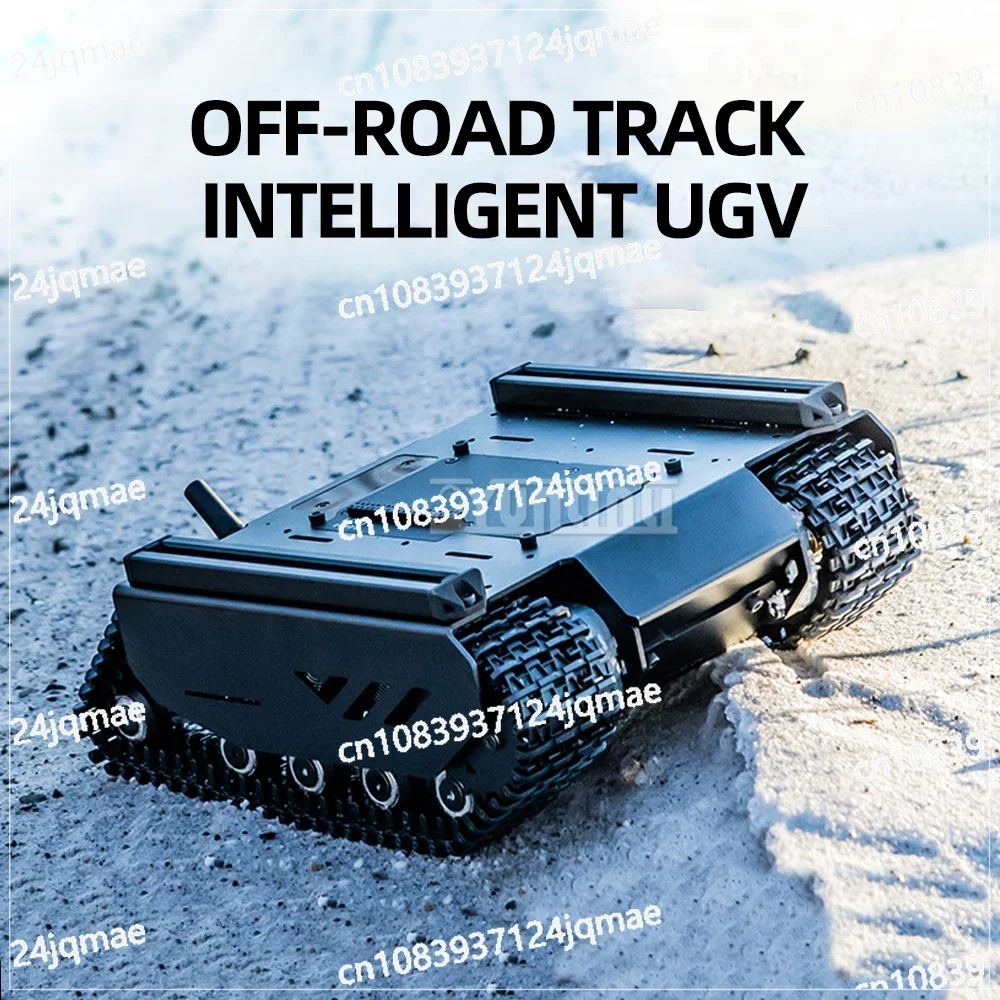 Expandable Off-road Tracked UGV Mobile Robot Crawler Chassis with Extension Track ESP32 Slave Machine Has Onboard WIFI/Bluetooth