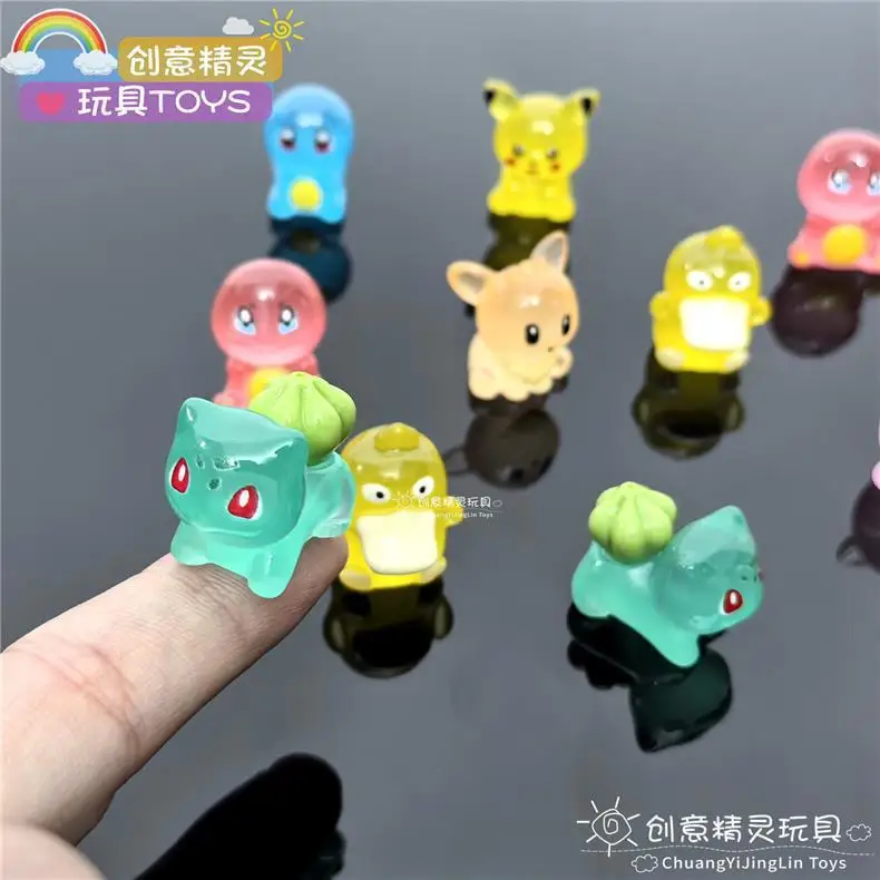 2027 Glow-in-the-dark Pokémon DIY accessory cartoon resin decoration desktop creative ornament gift for giving or collecting