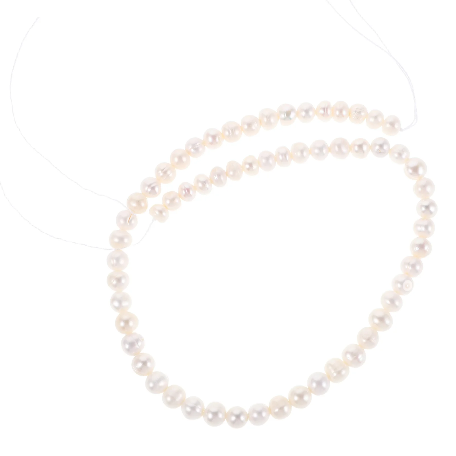 

Natural Freshwater Pearl Beaded String 5-6mm White Pearl Beads Jewelry Making DIY Necklace Bracelet Crafts Garland