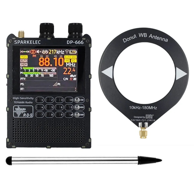 

N93R DP-666 TEF6686 Radio High Sensitivity Receiver 2.8-Inch IPS Touch Screen Full Band FM LW MW SW Radio
