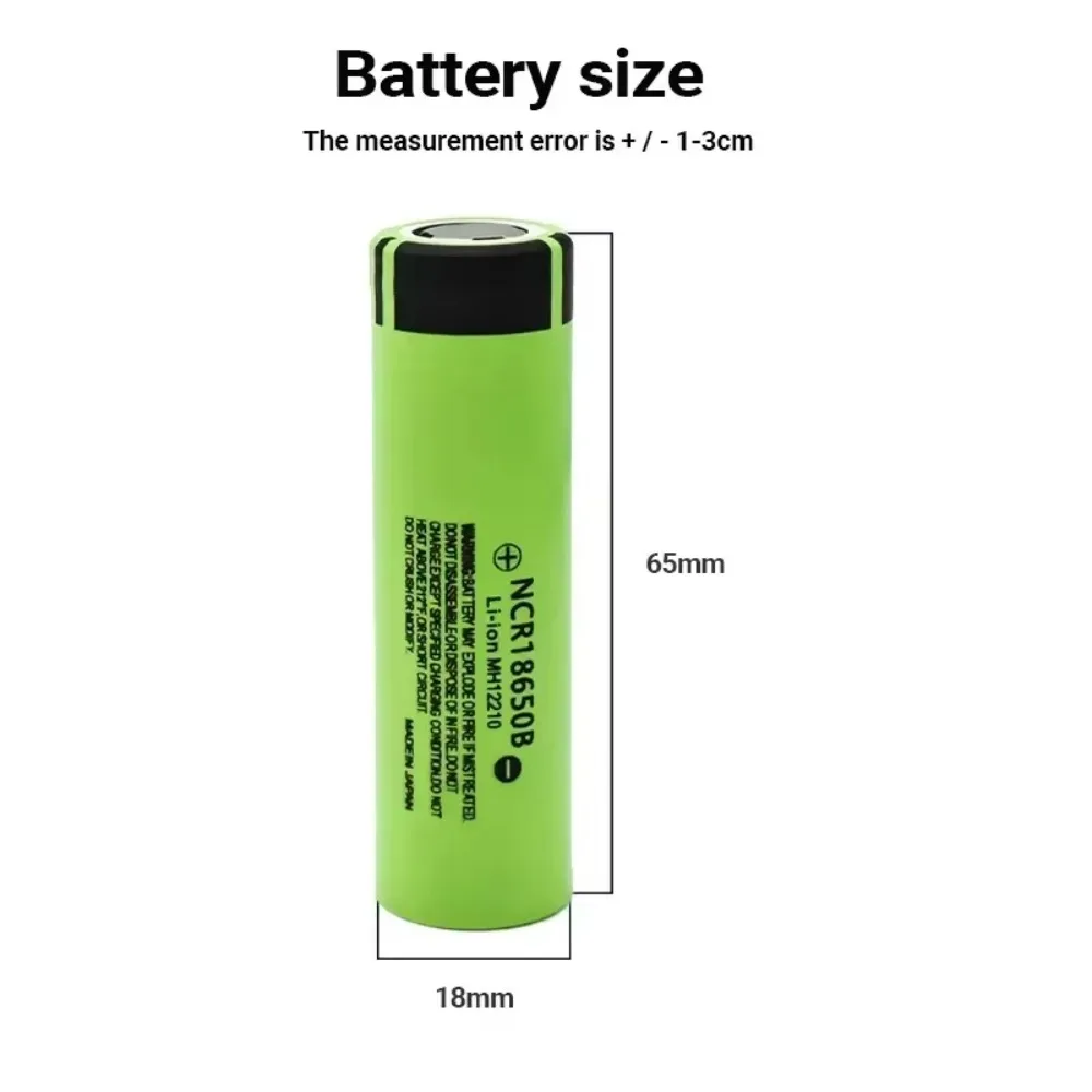 1-20PCS Rechargeable 18650 3400Mah Actual Capacity 20A Discharge NCR18650B 3.7V Lithium Ion Battery Flashlight batteries