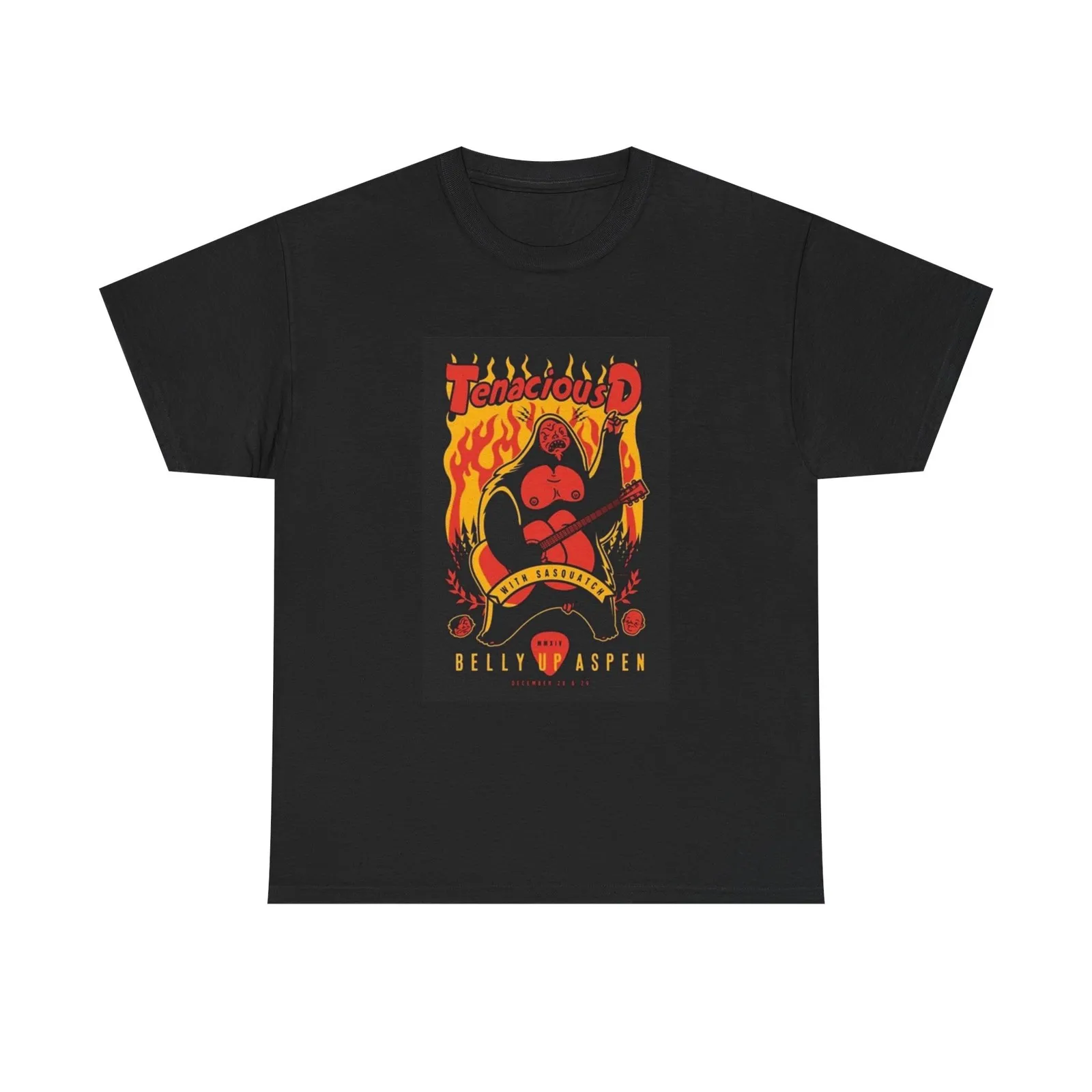 Tenacious D Tshirt Vintage Jack Black Poster Funny Rock Gods Unisex Heavy Cotton