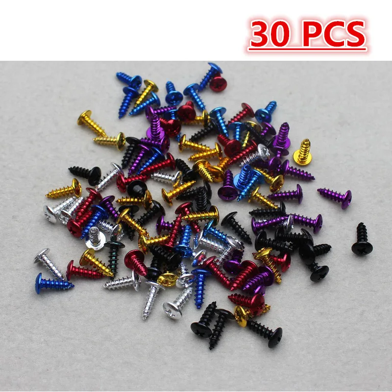 30 PCS 2CM length colorful dirt pit bike bolts kit fastener clips screw motocross accessories motorcycle screw decal universal p