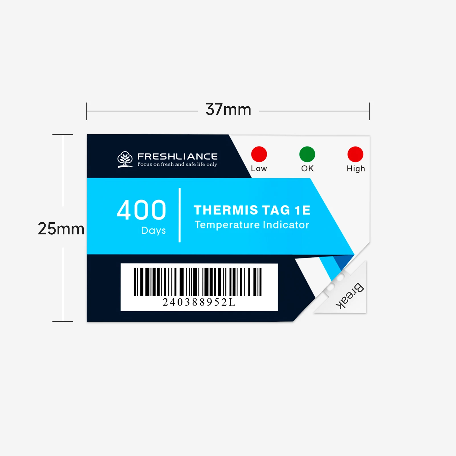 5PCS Thermal Label Indicator Timestrip Irreversible Time Temperature Indicator