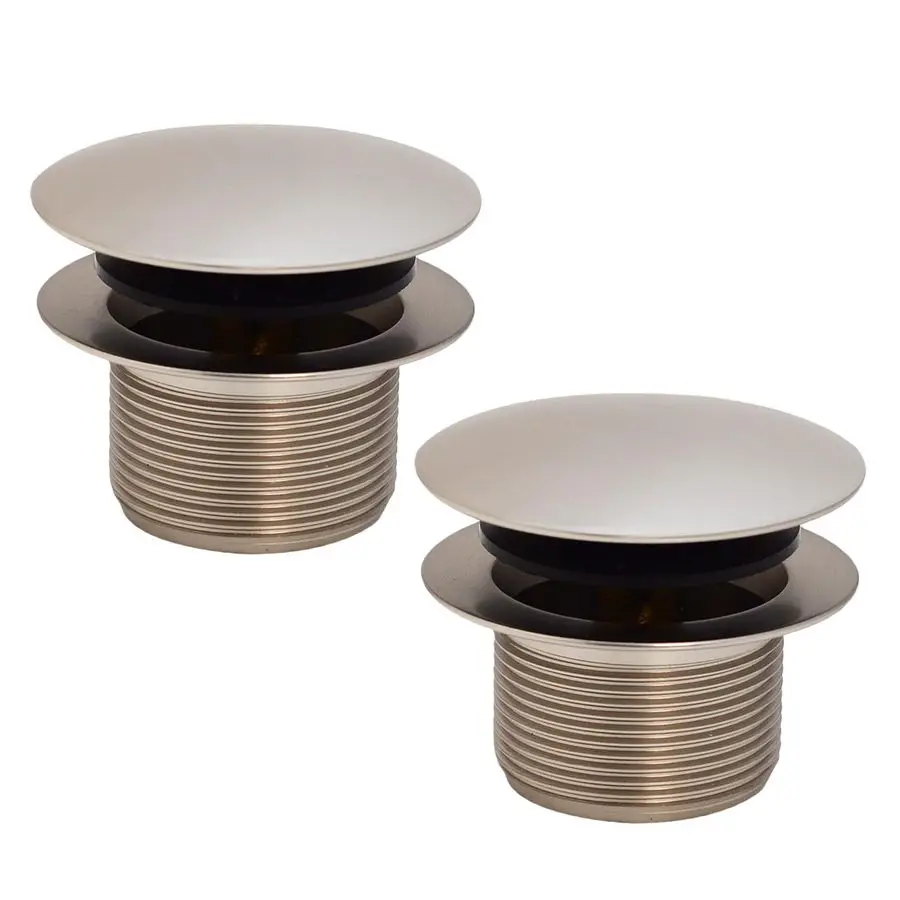 

D398R220 11 2 NPSM Coarse Thread Mushroom TipToe Bathtub Drain Stopper, Stainless Steel 2Pack