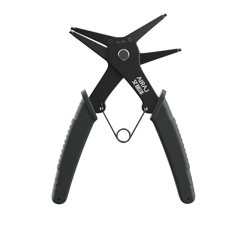 Multi-Purpose Circlip Pliers 2 In 1 Inner And Outer Spring Pliers Curved Straight Hole Shaft Stop Ring Pliers Calipers